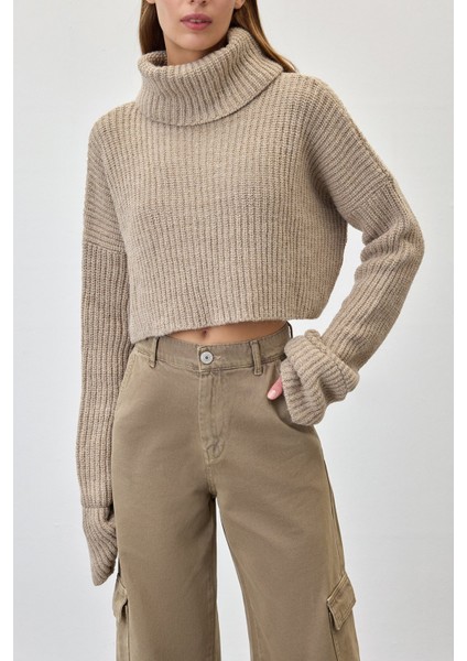 Balıkçı Yaka Crop Kazak Vizon modelleri