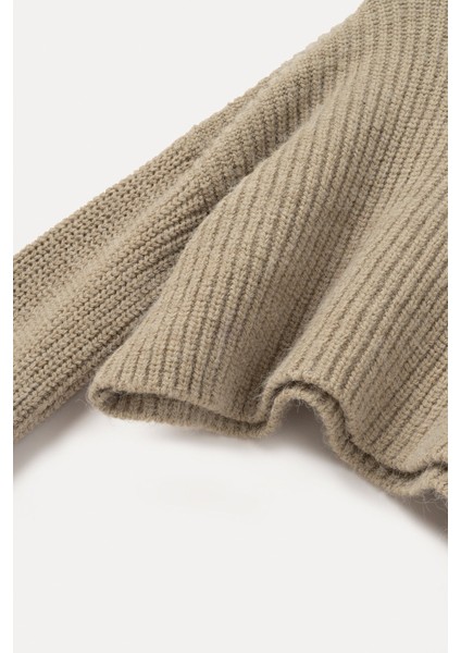 Balıkçı Yaka Crop Kazak Vizon