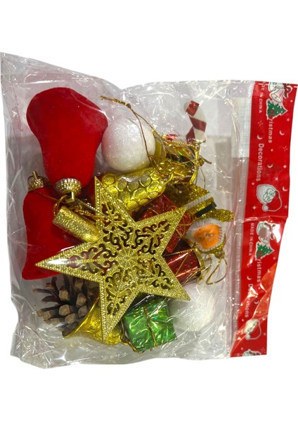 Yılbaşı Süsleri 15 Lı Set Yılbaşı Ağacı Süsü Paket 14X16 cm fiyatları