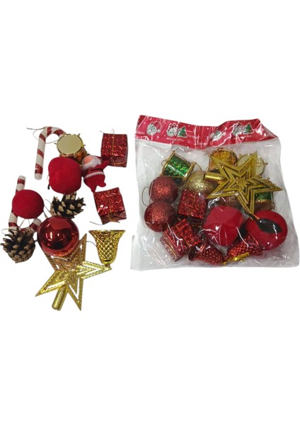 Yılbaşı Süsleri 15 Lı Set Yılbaşı Ağacı Süsü Paket 14X16 cm modelleri