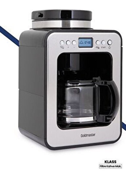 Gm-7353 Klass Öğütücülü Filtre Kahve Makinesi 12 Fincan Kapasiteyle Inox Tasarım