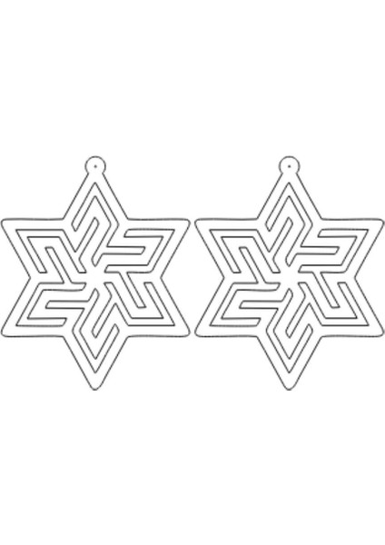 Rainbow Reflektörlü Soyut Yıldız Küpe, Şık Lazer Kesim Küpe - APBJ019 modelleri