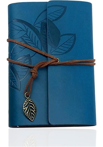 Retro Deri Defter Yaprak Tasarımlı Küçük Boy Yeşil