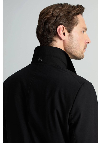 Italyan Yün Karışım Fermuar Detaylı Siyah Spor Ceket fırsatları