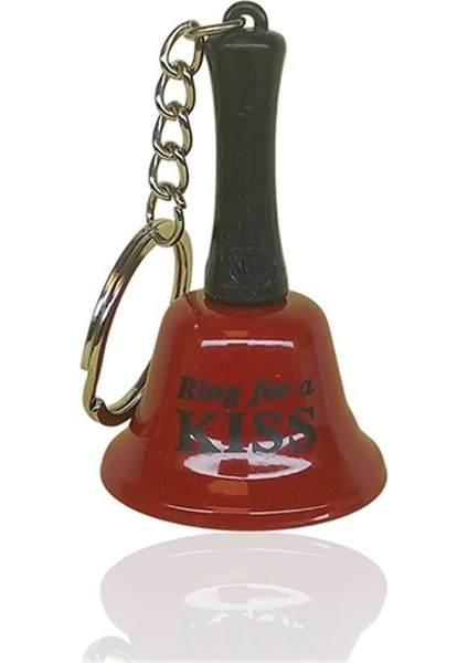 Anahtarlık Resepsiyon Zil Ring For A Kıss Kırmızı