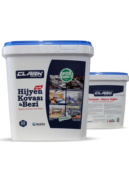 Hijyen Kovası ve Alkol Bazlı Kullan At Bezi 375 Adet