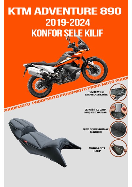 KTM Adventure 890 (2019 - 2024) Konfor Sele Kılıfı