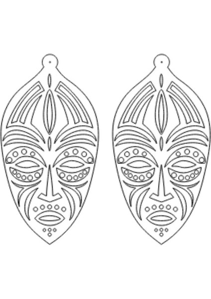 Beyaz Reflektörlü Etnik Yüz Küpe, Tarz Lazer Kesim Küpe - APBJ022 fiyatları