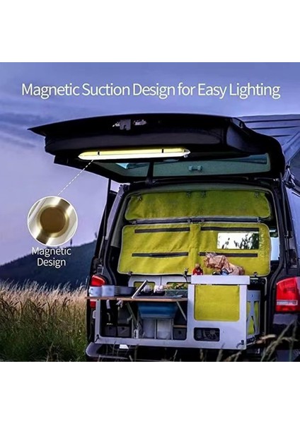 Şişme LED Kamp Lambası, USB Girişli, Mıknatıslı