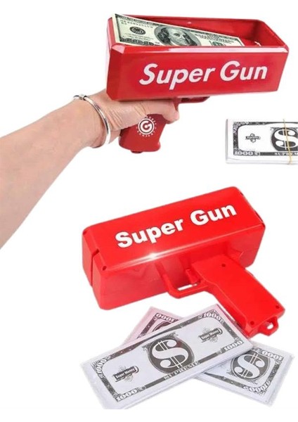 Techmrt Para Dolar Saçma Para Atma Tabancası Otomatik Kırmızı Oyuncak indirimleri