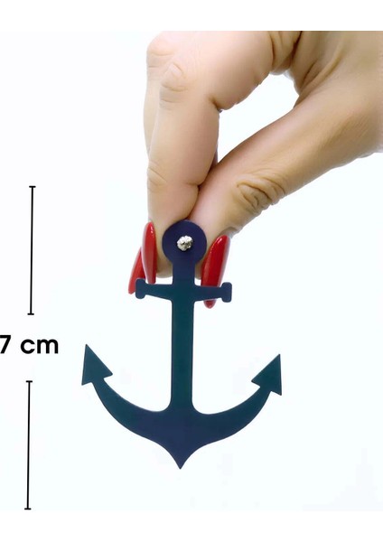 Beyaz Reflektörlü Çapa Küpe, Şık Lazer Kesim Küpe - APBJ020 modelleri