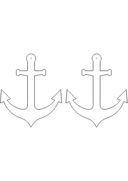 Beyaz Reflektörlü Çapa Küpe, Şık Lazer Kesim Küpe - APBJ020 fırsatları