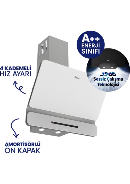 Flowart Turbolu Asimetrik Amörtisörlü Silenart Beyaz Cam Ankastre Set QBL62CB - NT026WFA - D081SA fırsatları