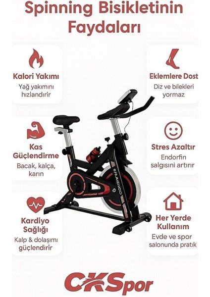 Siyah Spinning Bisiklet – Ev Tipi Profesyonel Kondisyon Bisikleti indirimleri