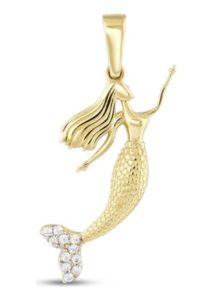 14 Ayar Denizkızı Altın Kolye Ucu