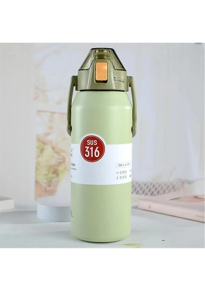 Kişiselleştirilebilir Soğuk Tutması Için Özel 316L Termos Yeşil