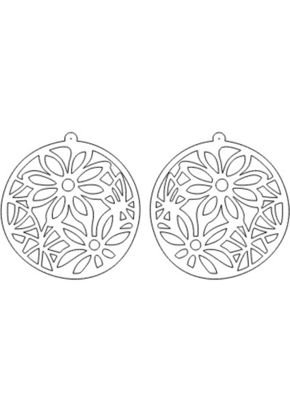 Rainbow Reflektörlü Çiçek Küpe, Şık Tasarım Lazer Kesim Küpe - APBJ023 modelleri