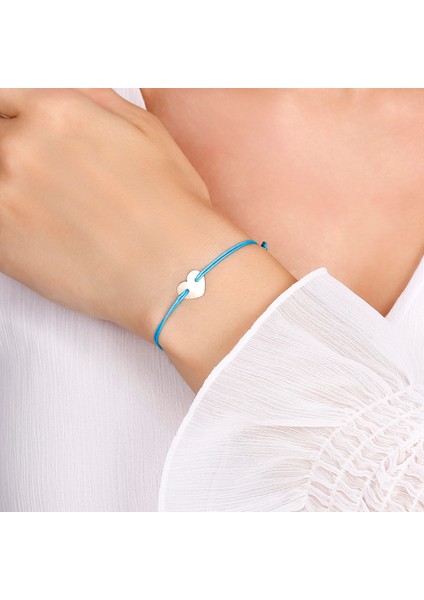 14 Ayar Kalp Altın Mavi Ipli Bileklik fiyatları