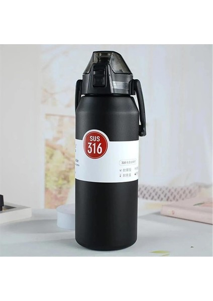 Kişiselleştirilebilir Soğuk Tutması Için Özel 316L Termos Siyah