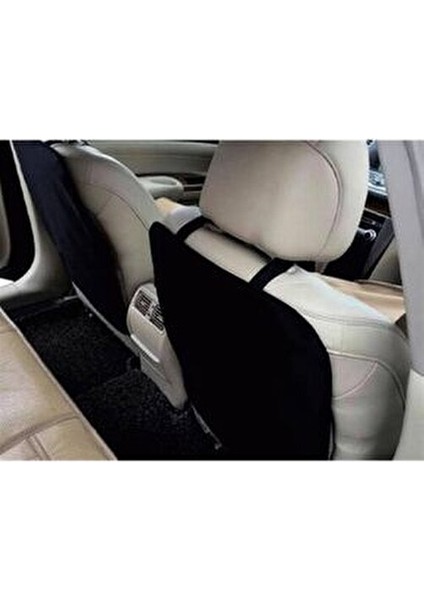 Oto Koltuk Arkası Koruyucu Kılıf 2'li Yıkanabilir Siyah 58x42 cm