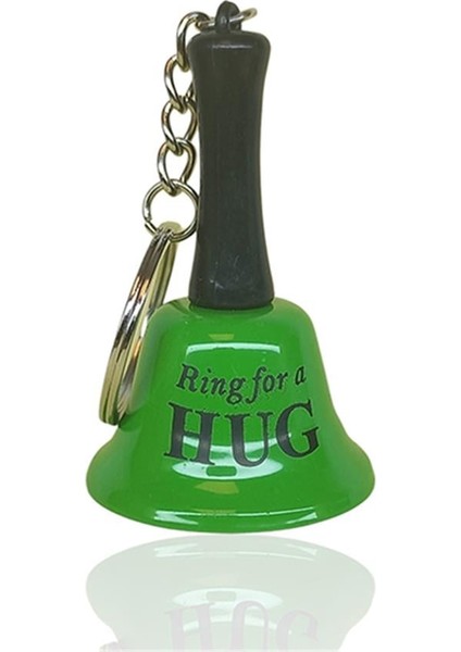 Anahtarlık Resepsiyon Zil Ring For A Hug Yeşil