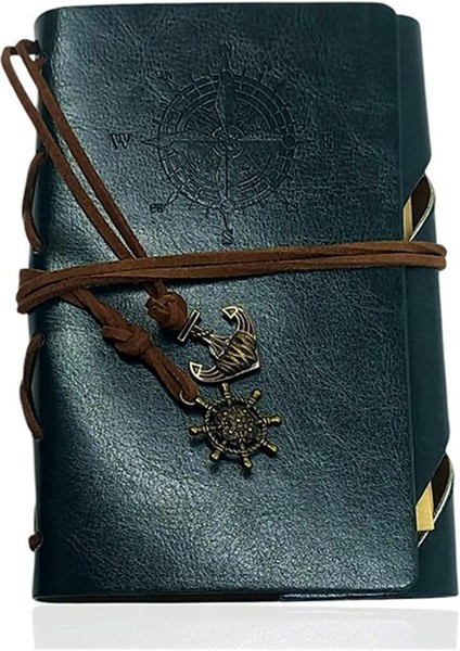 Retro Deri Defter Pusula Tasarımlı Küçük Boy Yeşil fiyatları