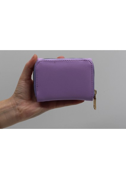 Lila Bozuk Para Gözlü Bol Kartlıklı Mini Kadın Cüzdanı fırsatları