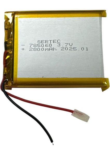 785060 3.7V 2800mAh Li-Polymer Pil Devreli/1.5A fiyatları