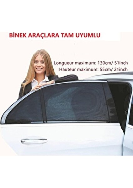 Araba Perdesi Yan Cam Güneşlik Bebek Koruma Örtüsü Tüm Binek Araçlarla Uyumlu