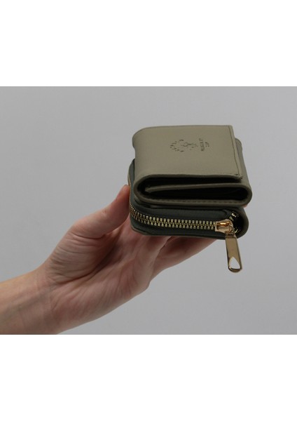 Haki Bozuk Para Gözlü Bol Kartlıklı Mini Kadın Cüzdanı modelleri