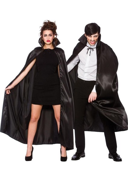 Siyah Renk Yakalı Halloween Pelerini 120 cm fiyatları