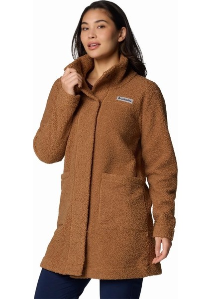 Panorama™ Long Jacket Kahverengi Kadın Outdoor Polar Ceket AL1333 indirimleri