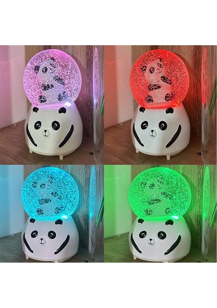 Müzikli Renk Değişiren Işıklı Kar Püskürtmeli Panda Temalı Kar Küresi fırsatları