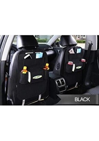 Ankaflex Araba Koltuk Arkası Organizer Çanta Siyah Keçe 40x55 cm 7 Cepli