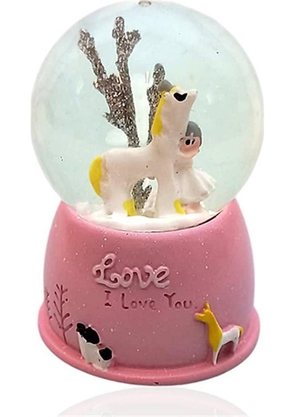 Love Temalı Işıklı Kar Küresi