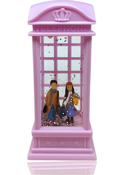 London Telefon Kulubesi Temalı Kar Küresi Pembe fiyatları