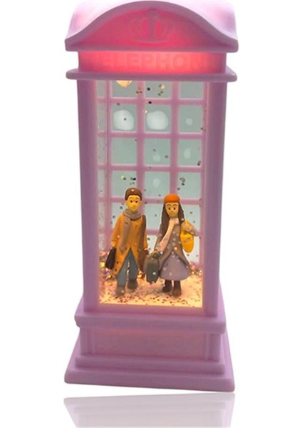 London Telefon Kulubesi Temalı Kar Küresi Pembe modelleri