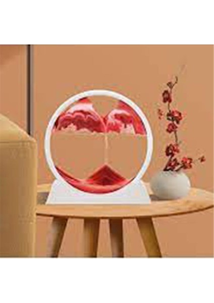 Dekoratif Çöl Temalı Kırmızı Kum Saati