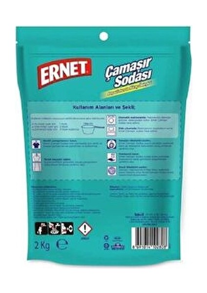 Çamaşır Sodası 2 kg 4'lü Konsantre Formül ile Derinlemesine Temizlik Sağlar modelleri