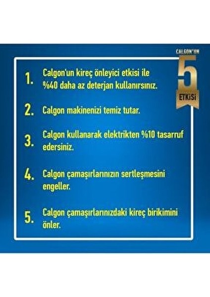 Çamaşır Makinesi Kireç Önleyici Tablet 40'lı Yıkama İçin Etkili Koku Koruma
