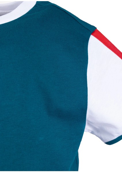 Organik Beyaz Kollu Yeşil Basic Erkek Çocuk Tshirt modelleri