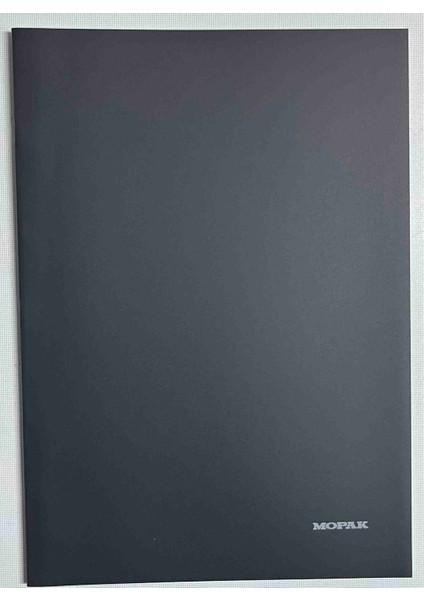 A4 40 Yaprak Kareli Pp Kapak Dikişli Defter Siyah