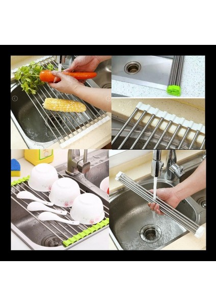 Evye Üstü Katlanır Nihale ve Kurutma Süzgeci – Paslanmaz Çelik Sebze Meyve ve Bulaşık Kurutma Aparatı | Katlanabilir Pratik Mutfak Yardımcısı fırsatları