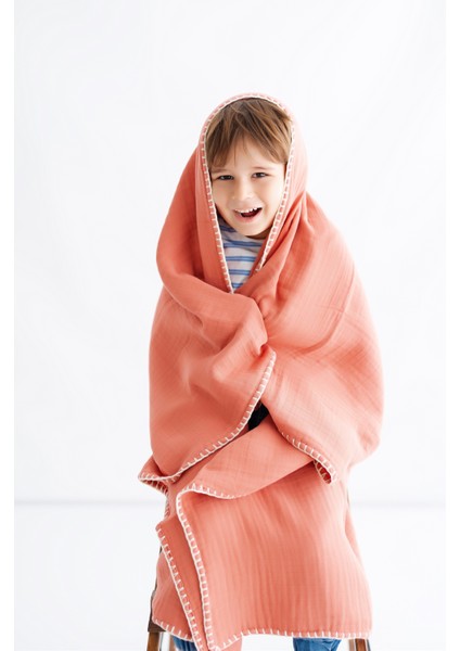 - Kiremit Rengi Çok Amaçlı 4 Katlı Müslin Örtü Battaniye modelleri