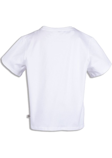 Organik Ağaç Baskılı Beyaz Çocuk T-Shirt fırsatları