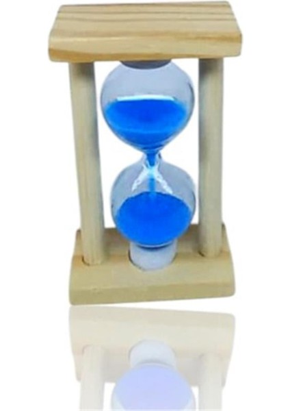 Ahşap Mini Kum Saati Mavi