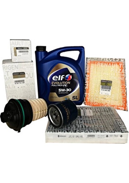 5W30 Motor Yağı ve Filtre Seti 4 lt Renault Megane IV İçin Yüksek Performans fiyatları