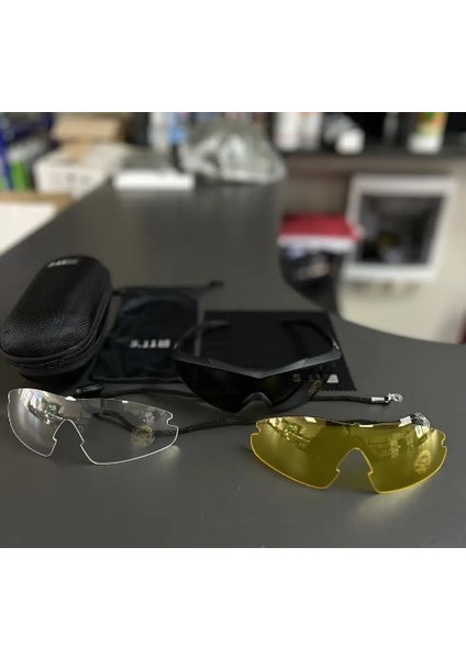 Tactical Koruyucu 3 Lensli Gözlük 5.11 / Taktikal Gözlük / Bisiklet Gözlüğü