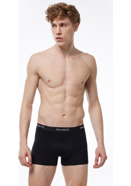 Erkek Siyah 2 Li Paket Pamuk Elastan Boxer 075 fiyatları