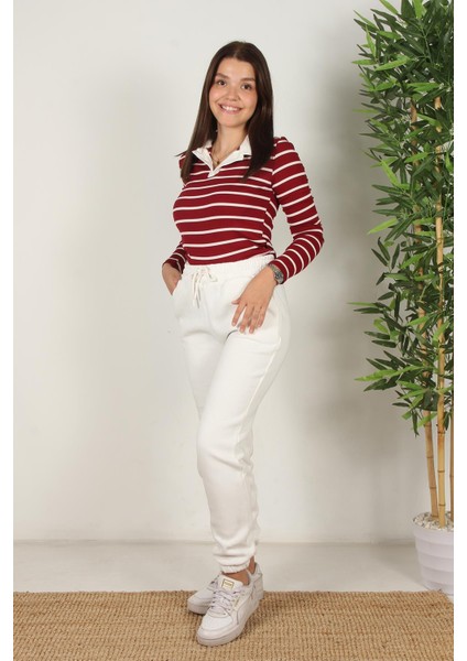 2659 Çizgili Yakalı Crop fiyatları